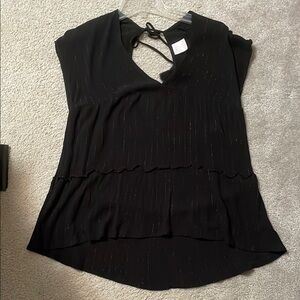 Xhilaration Black Asymmetrical Swim Cover Up